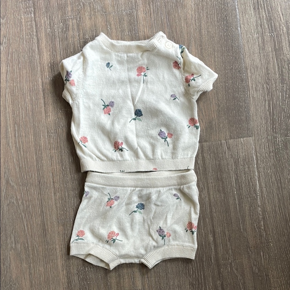 Little Planet by Carters Floral Knit Baby Outfit